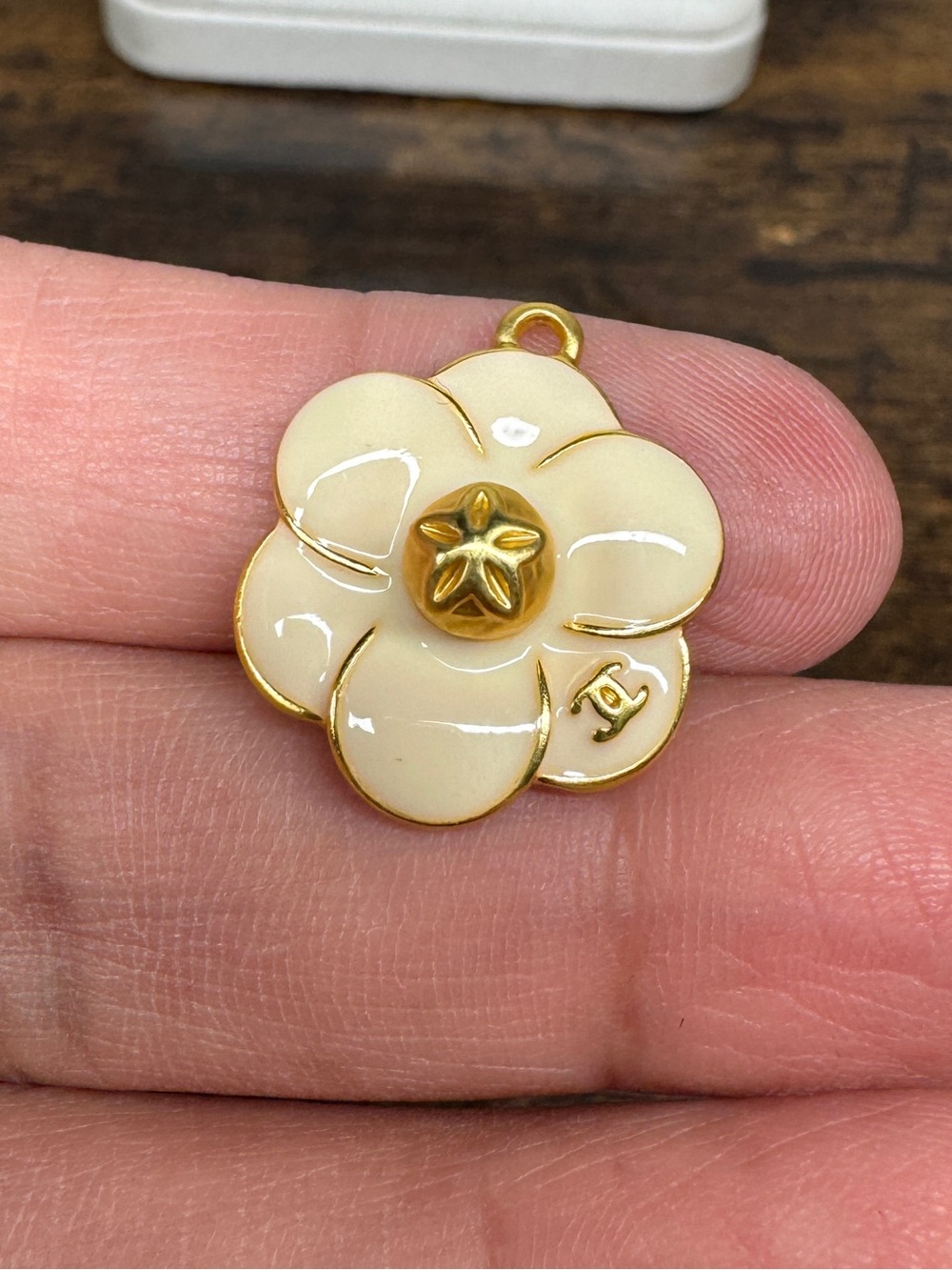Chanel Camellia pedant charm floral